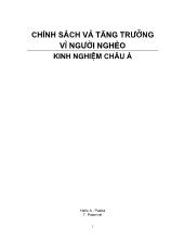 Đề tài Chính sách tăng trưởng vì người nghèo - Kinh nghiệm Châu Á