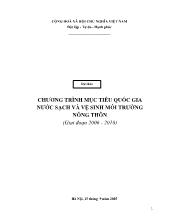 Đề tài Chương trình mục tiêu quốc gia nước sạch và vệ sinh môi trường nông thôn