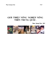 Đề tài Giới thiệu nông nghiệp nông thôn Trung Quốc