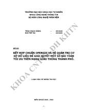 Đề tài Kết hợp chuẩn Opengis và hệ quản trị cơ sở dữ liệu để giải quyết một số bài toán tối ưu trên mạng giao thông thành phố