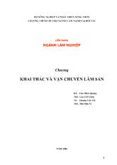 Đề tài Khai thác và vận chuyển lâm sản