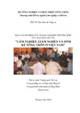Đề tài Lâm nghiệp , giảm nghèo và sinh kế nông thôn ở Việt Nam