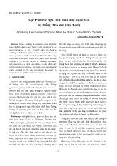 Đề tài Lọc Particle dựa trên màu ứng dụng vào hệ thống theo dõi giao thông