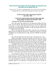 Đề tài Một số vấn đề trong phát triển nông nghiệp và nông thôn Việt Nam hiện nay và những năm tới