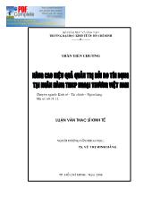 Đề tài Nâng cao hiệu quả quản trị rủi ro tín dụng tại Ngân hàng thương mại cổ phần Ngoại thương Việt Nam