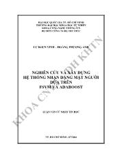 Đề tài Nghiên cứu và xây dựng hệ thống nhận dạng mặt người dựa trên FSVM và Adaboost