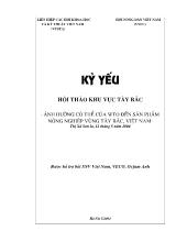 Đề tài Những tác động có thể của WTO đối với các sản phẩm nông nghiệp ở vùng Tây Bắc Việt Nam