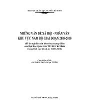 Đề tài Những vấn đề xã hội - Nhân văn khu vực Nam Bộ giai đoạn 2005 -2010