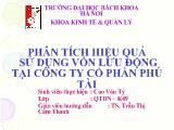 Đề tài Phân tích hiệu quả sử dụng vốn lưu động tại Công ty cổ phần Phú Tài