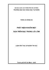 Đề tài Phát hiện khuôn mặt dựa trên đặc trưng lồi lõm