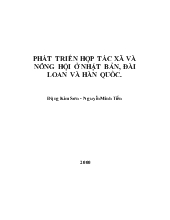 Đề tài Phát triển hợp tác xã và nông hội ở Nhật Bản, Đài Loan và Hàn Quốc