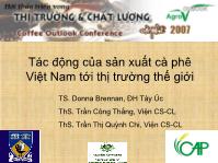 Đề tài Tác động của sản xuất cà phê Việt Nam tới thị trường thế giới