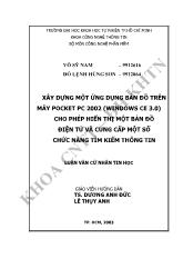 Đề tài Ứng dụng bản đồ điện tử trên pocket pc