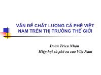 Đề tài Vấn đề chất lượng cà phê Việt Nam trên thị trường thế giới