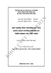 Đề tài Xây dựng môi trường hỗ trợ giao dịch chứng khoán ảo trên mạng tại Việt Nam