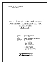 Điều tra khảo sát thực trạng làm thêm của sinh viên đại học Tây Nguyên