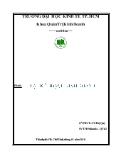Lập kế hoạch kinh doanh cho công ty TNHH SX-CB nông gia