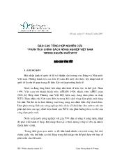 Phân tích chính sách nông nghiệp Việt Nam trong khuôn khổ WTO