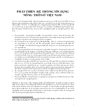 Phát triển hệ thống tín dụng nông thôn ở Việt Nam