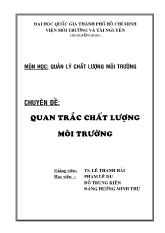 Quan trắc chất lượng môi trường