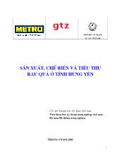Sản xuất, chế biến, và tiêu thụ rau quả ở Hưng Yên