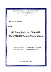 Sử dụng lưới hai chiều để theo vết đối tượng trong Video