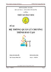 Tiểu luận Hệ thống quản lý chương trình đào tạo