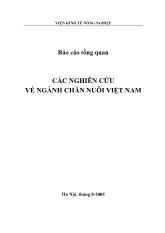 Đề tài Các nghiên cứu về ngành chăn nuôi Việt Nam