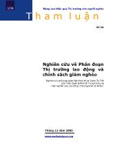 Đề tài Nghiên cứu về Phân đoạn Thị trường lao động và chính sách giảm nghèo