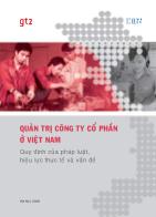 Đề tài Quản trị công ty cổ phần ở Việt Nam quy định của pháp luật, hiệu lực thực tế và vấn đề