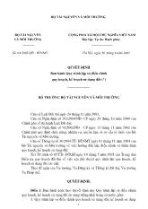 Đề tài Quy trình lập quy hoạch sử dụng đất, kế hoạch sử dụng đất của cả nước và của vùng