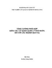 Đề tài Tăng cường phối hợp giữa các cơ quan quản lý nhà nước đối với các ngành dịch vụ
