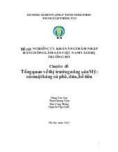 Đề tài Tổng quan về thị trường nông sản Mỹ: Các mặt hàng cà phê, dứa, hồ tiêu
