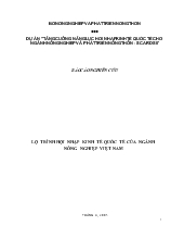 Dự án tăng cường năng lực hội nhập kinh tế quốc tế cho ngành nông nghiệp và phát triển nông thôn - Scardsii