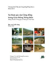 Sự tham gia của Cộng đồng trong Giao thông Nông thôn - Những Vấn đề về Đóng góp và Tham gia ở Việt Nam