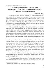 Đề tài Chiến lược phát triển công nghiệp trong chiến lược phát triển kinh tế - Xã hội Việt Nam giai đoạn 2011 - 2020