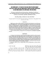 Đề tài Đặc điểm kinh tế kĩ thuật và các hoạt động phi nông nghiệp của hệ thống sản xuất nông nghiệp trong giai đoạn chuyển dịch cơ cấu nông nghiệp