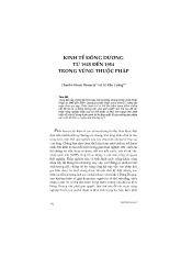 Đề tài Kinh tế đông dương từ 1945 ðến 1954 trong vùng thuộc pháp