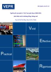 Đề tài Nguồn gốc lạm phát ở Việt Nam giai đoạn 2000-2010: Phát hiện mới từ những bằng chứng mới