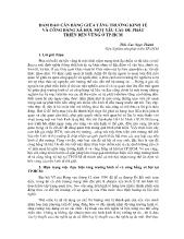 Đề tài Đảm bảo cân bằng giữa tăng trưởng kinh tế và công bằng xã hội, một yêu cầu để phát triển bền vững ở TP Hồ Chí Minh