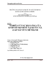 Đề tài Nghiên cứu sự hài lòng của sinh viên kinh tế tại kí túc xá 43-45 Nguyễn Chí Thanh