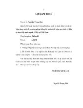 Đề tài Phương pháp thông kê phân tích hiệu quả kinh tế đầu tư trực tiếp của nước ngoài vào Việt Nam