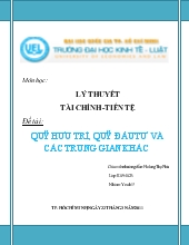 Đề tài Quỹ hưu trí, quỹ đầu tư và các trung gian khác