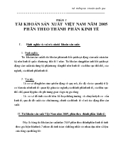 Đề tài Tài khoản sản xuất Việt Nam năm 2005 phân theo thành phần kinh tế