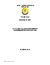 Đề tài Thực trạng tăng trưởng kinh tế Việt Nam trong những năm Gần đây (2003 - 2008)