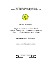Đề tài Thực trạng và các giải pháp nâng cao hiệu quả xuất khẩu gạo cho công ty cổ phần du lịch An Giang
