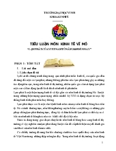 Đề tài Tìm hiểu về lạm phát của Việt Nam trong những năm gần đây