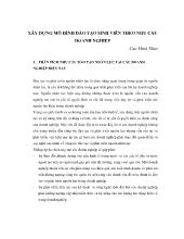 Đề tài Xây dựng mô hình đào tạo sinh viên theo nhu cầu doanh nghiệp