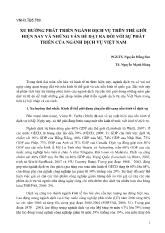 Đề tài Xu hướng phát triển ngành dịch vụ trên thế giới hiện nay và những vấn đề đặt ra đối với sự phát triển của ngành dịch vụ Việt Nam