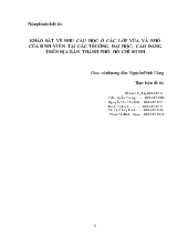 Khảo sát về nhu cầu học ở các lớp vừa và nhỏ của sinh viên tại các trường đại học, cao đẳng trên địa bàn thành phố Hồ Chí Minh